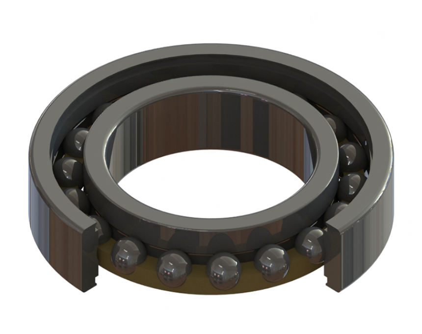 氮化硅陶瓷轴承的内外圈及滚动体采用氮化硅si3n4陶瓷材料搭配ptfe